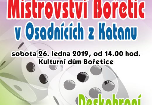 Pozvánka: Mistrovství Bořetic v Osadnících z Katanu 2019