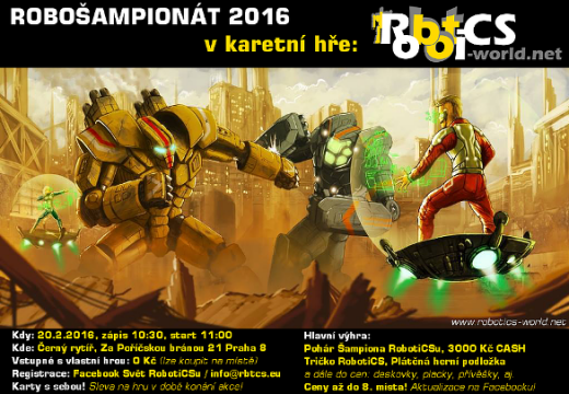 První šampionát ve hře RobotiCS se uskuteční tuto sobotu